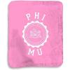 Greekgear Phi Mu Seal Sherpa Lap Blanket Pink