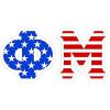 Phi Mu American Flag Greek Letter Sticker