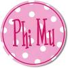 Phi Mu Bumper Stickers 4″ Round