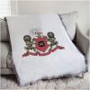 Phi Mu Full Color Crest Afghan Blanket Throw