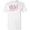 Phi Mu Greek Crest T-Shirt(Light Grey)