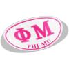 Phi Mu Greek Letter Oval Decal