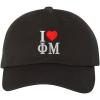 Phi Mu I Love Hat Black