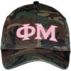 Phi Mu Lettered Camouflage Hat Military Camo