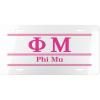 Phi Mu Lettered Lines License Covers