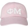 Phi Mu Lettered Premium Pastel Hat(Pale Pink)