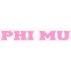 Phi Mu Long Window Sticker