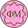Phi Mu Mascot Round Decals