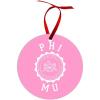 Phi Mu Shield Christmas Ornaments