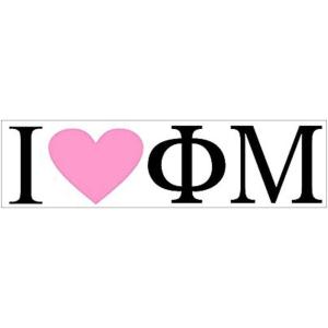 Greekgear Phi Mu I Love Bumper Sticker