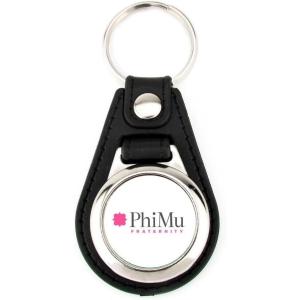Greekgear Phi Mu Leatherette Teardrop Keychain
