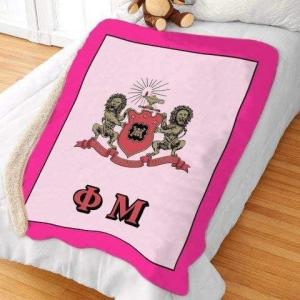 Greekgear Phi Mu Sherpa Lap Blanket