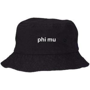 Phi Mu Bucket Hat Black