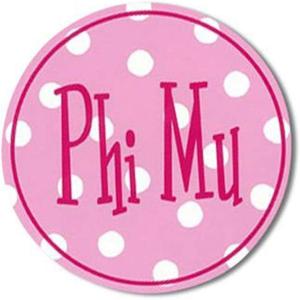 Phi Mu Bumper Stickers 4″ Round