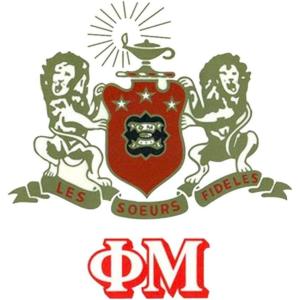 Phi Mu Crest Decals Multicolored