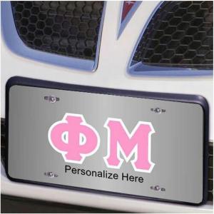 Phi Mu Lettered License Cover