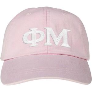 Phi Mu Lettered Premium Pastel Hat(Pale Pink)