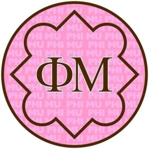 Phi Mu Mascot Round Decals