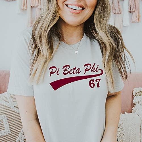 imageGreekgear Pi Beta Phi Tail TShirtsWhite