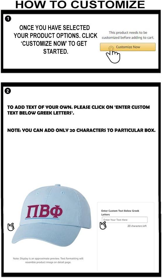 imagePersonalized Pi Beta Phi Greek Line HatLight Blue