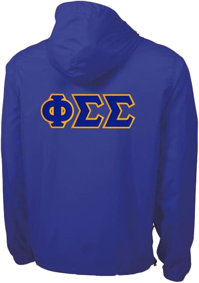 imagePhi Sigma Sigma Tackle Twill Lettered Pack N Go PulloverRoyal Blue