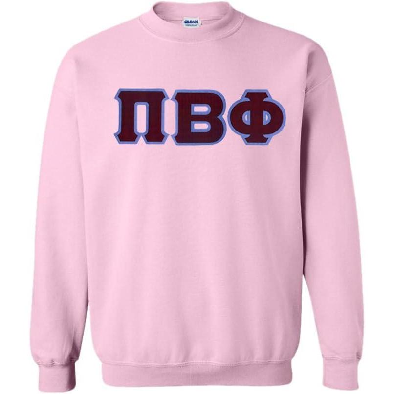 imageGreekgear Pi Beta Phi Lettered CrewneckLight Pink
