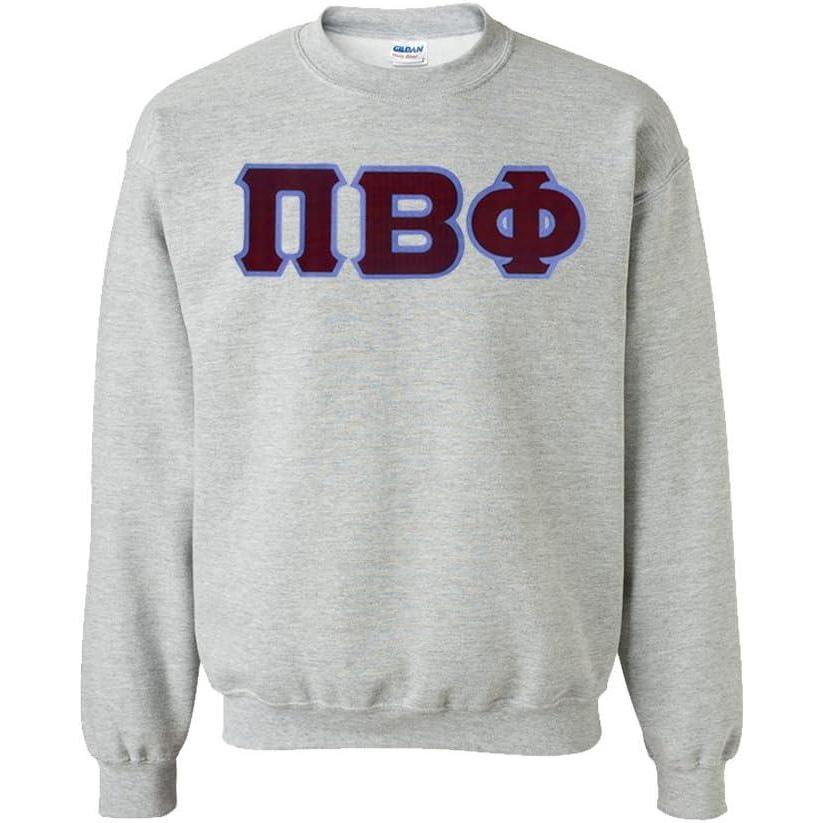 imageGreekgear Pi Beta Phi Lettered CrewneckSports Grey