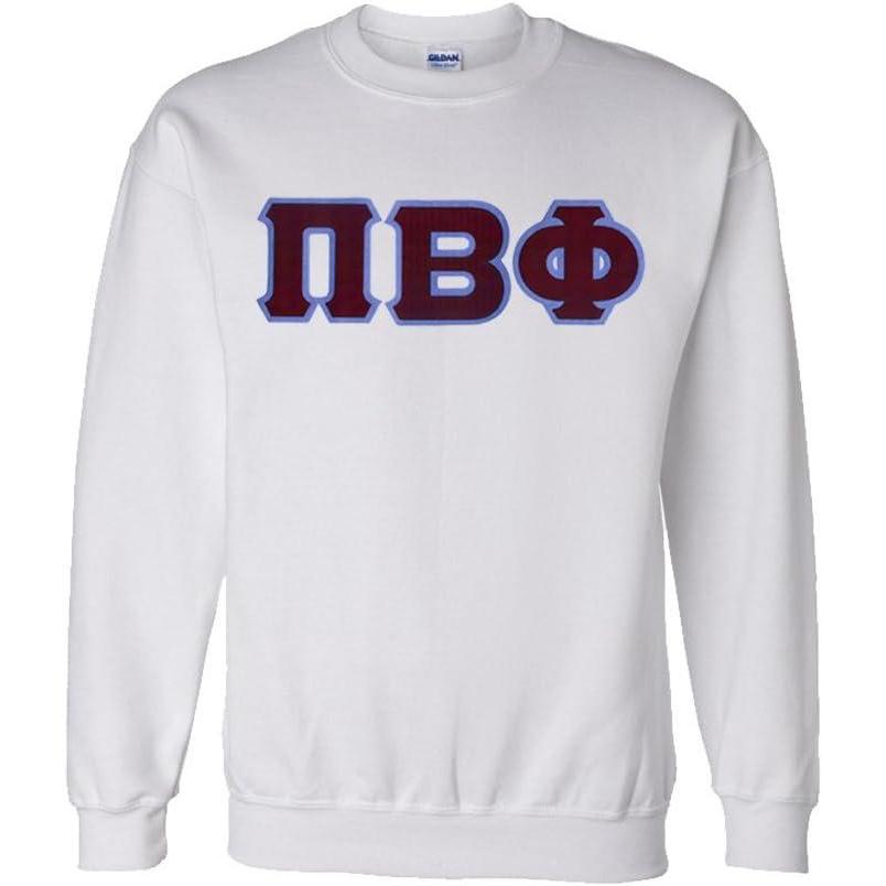 imageGreekgear Pi Beta Phi Lettered CrewneckWhite