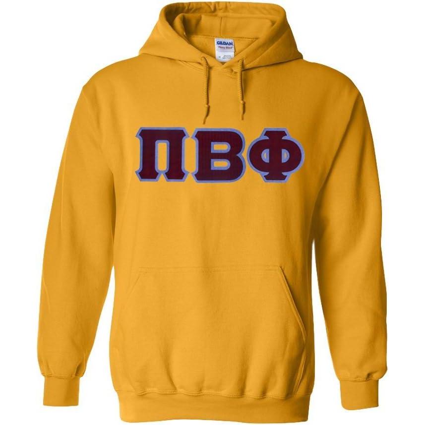 imageGreekgear Pi Beta Phi Lettered Hooded SweatshirtAthletic Gold