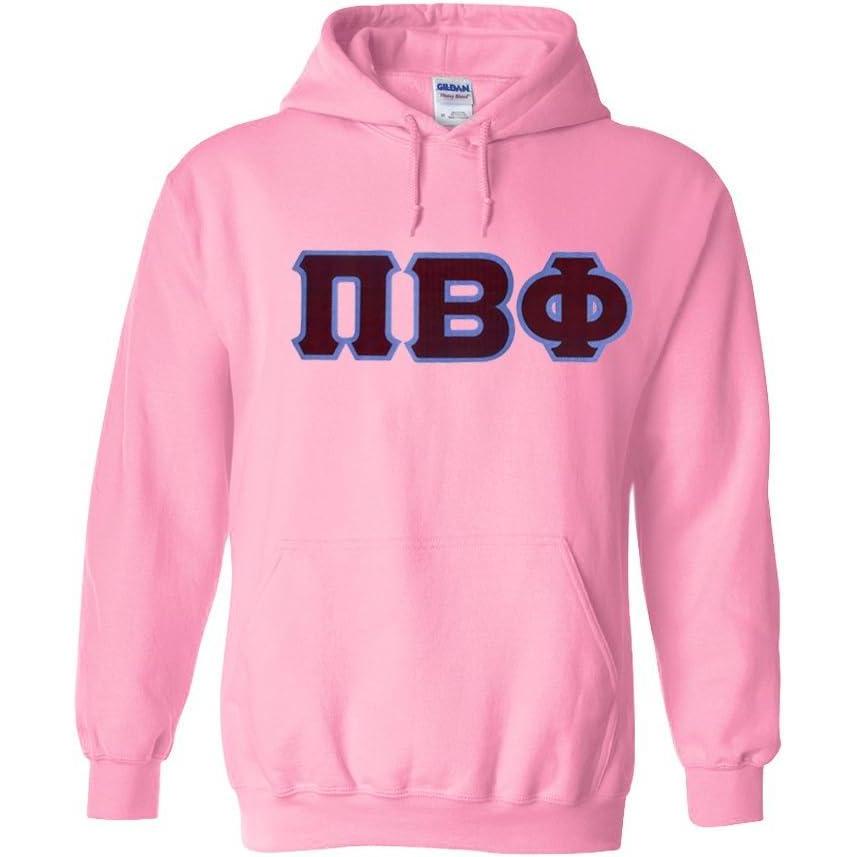 imageGreekgear Pi Beta Phi Lettered Hooded SweatshirtLight Pink