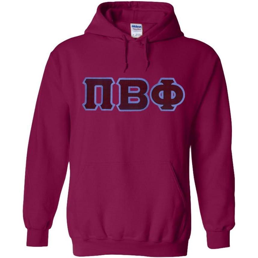 imageGreekgear Pi Beta Phi Lettered Hooded SweatshirtMagenta Pink