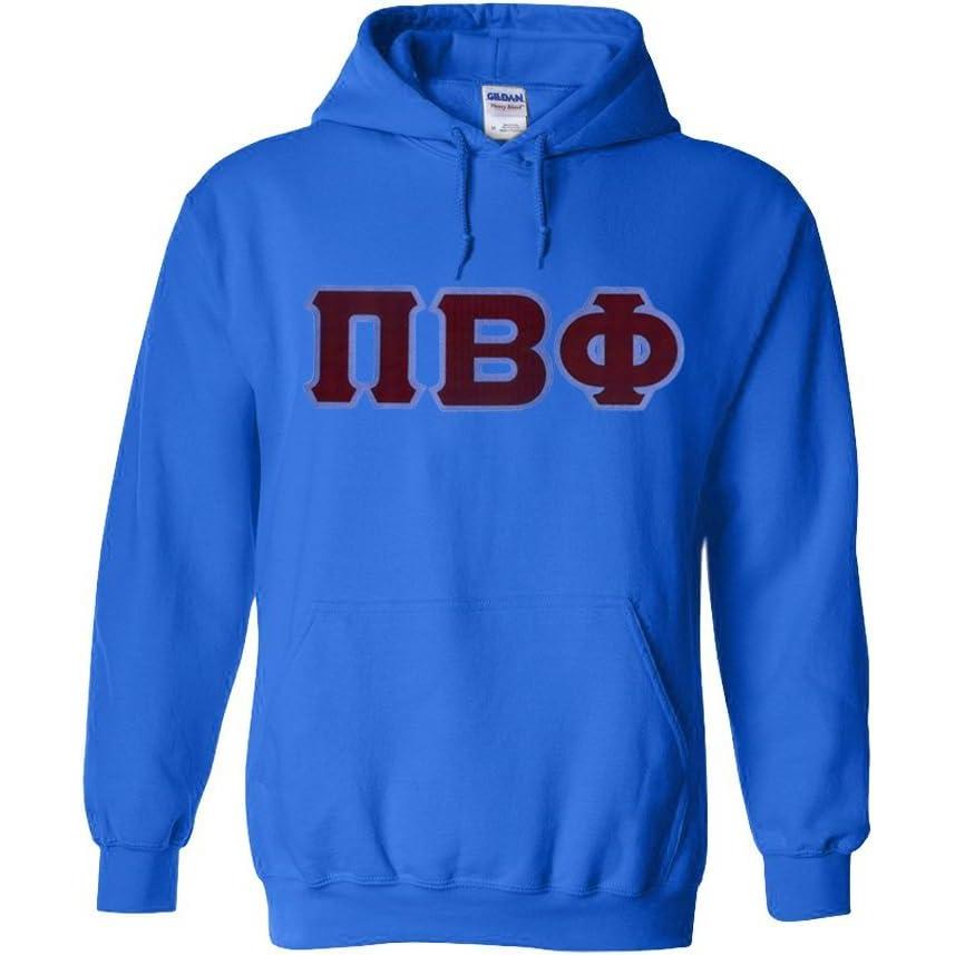 imageGreekgear Pi Beta Phi Lettered Hooded SweatshirtRoyal Blue