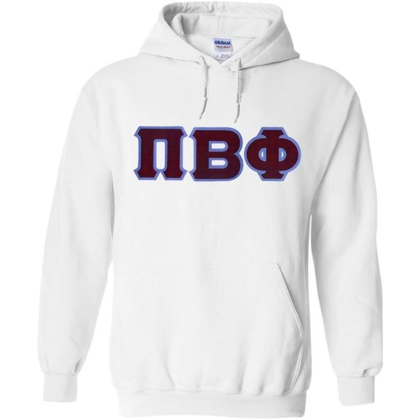 imageGreekgear Pi Beta Phi Lettered Hooded SweatshirtWhite