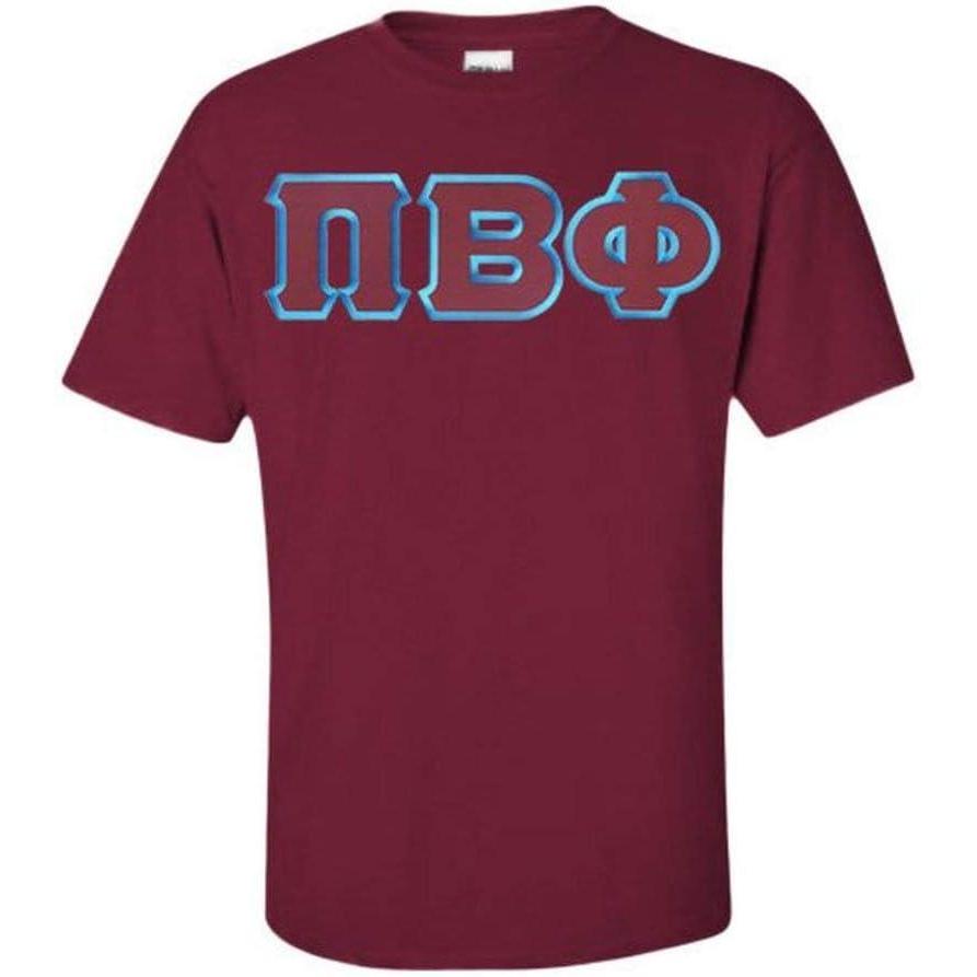 imageGreekgear Pi Beta Phi Lettered TeeMaroon