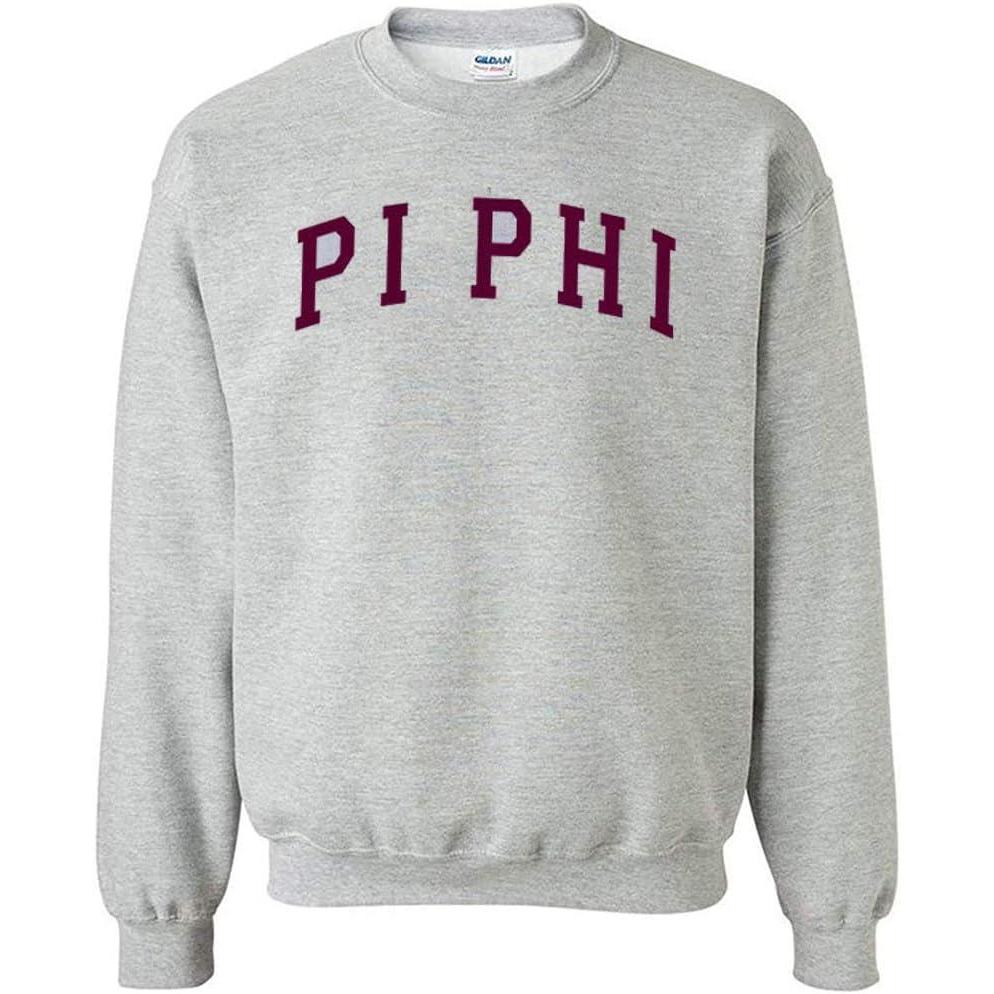 imageGreekgear Pi Beta Phi Nickname College CrewLight Grey