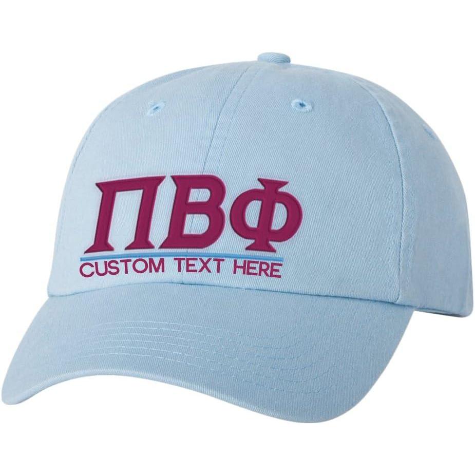 imagePersonalized Pi Beta Phi Greek Line HatLight Blue