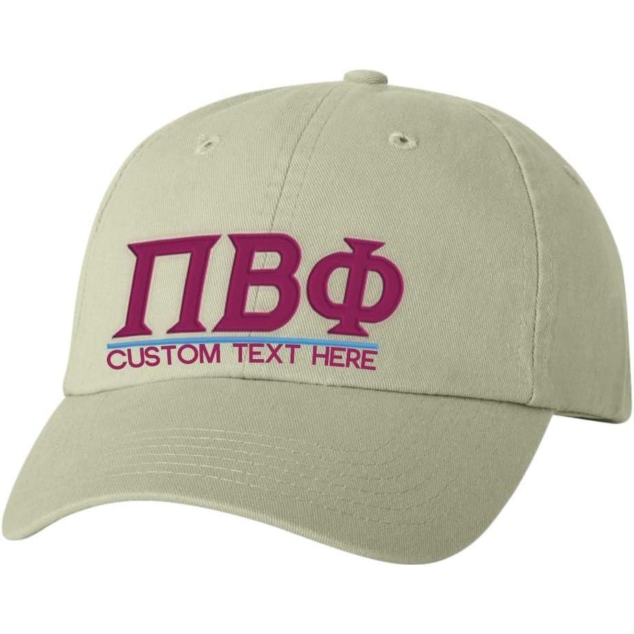 imagePersonalized Pi Beta Phi Greek Line HatTan