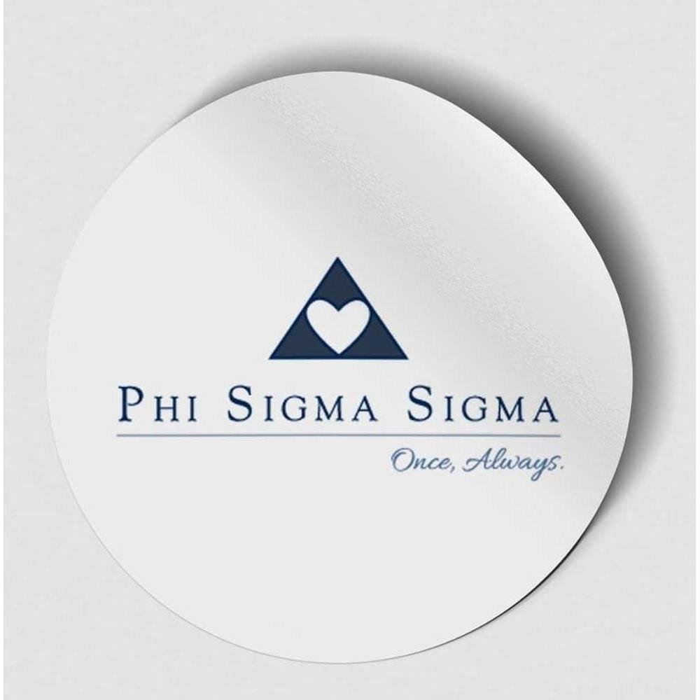 imagePhi Sigma Sigma Logo Round Decal BlueWhite