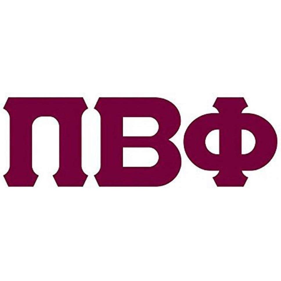 imagePi Beta Phi Big Greek Letter Window Sticker Decal 4 Inches MaroonMaroon