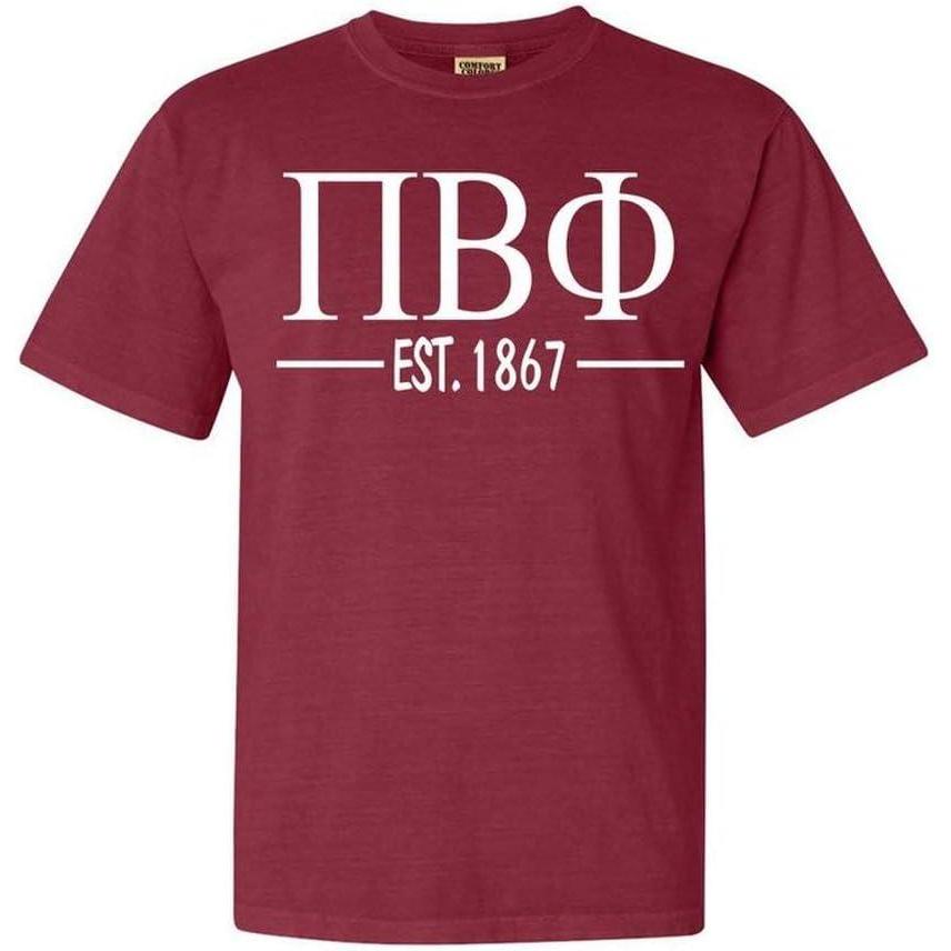 imagePi Beta Phi Custom Greek Lettered Short Sleeve TShirtBrick