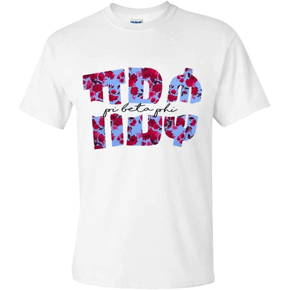 imagePi Beta Phi Floral Big Lettered TShirtWhite