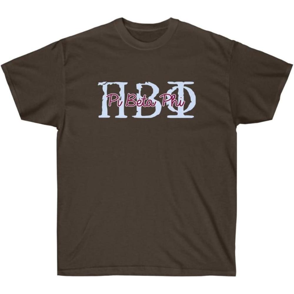 imagePi Beta Phi Greek Type Cotton TeeDark Chocolate
