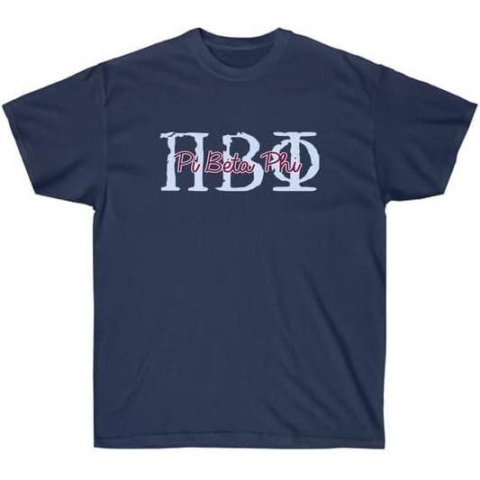 imagePi Beta Phi Greek Type Cotton TeeNavy