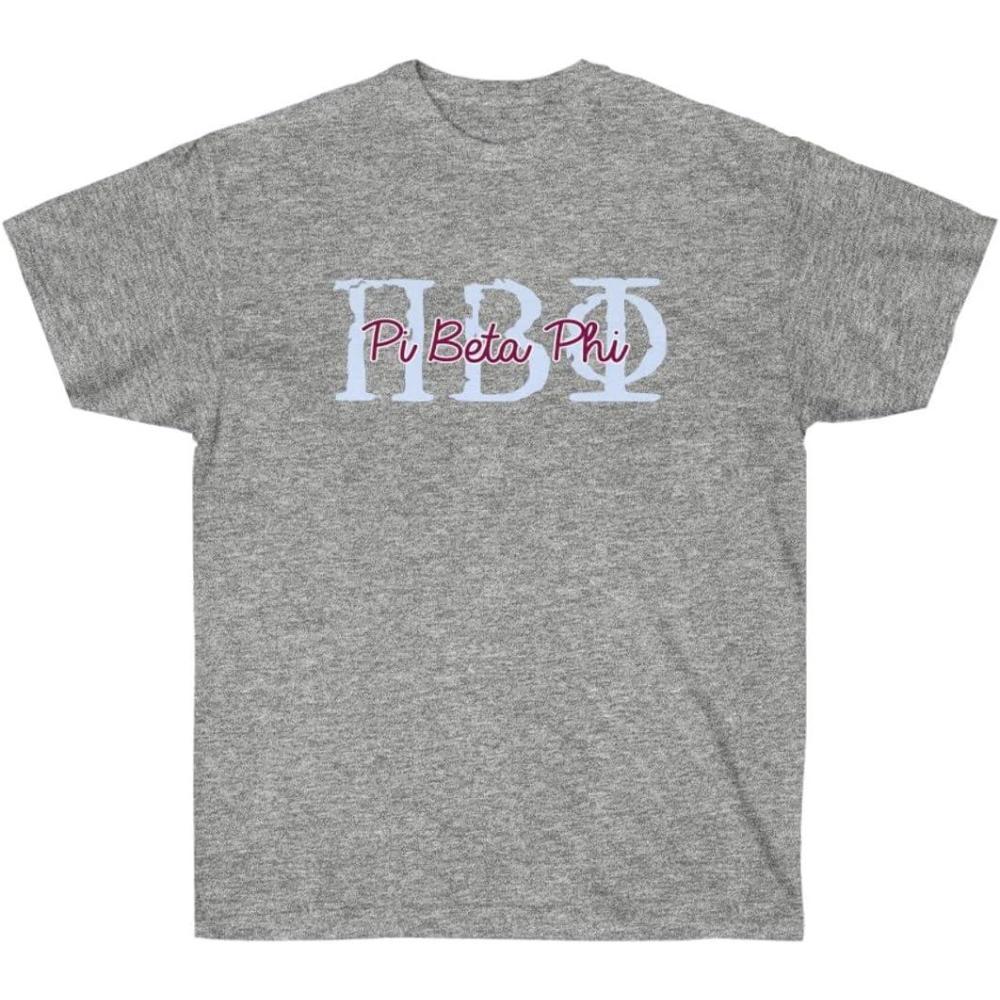 imagePi Beta Phi Greek Type Cotton TeeSport Grey
