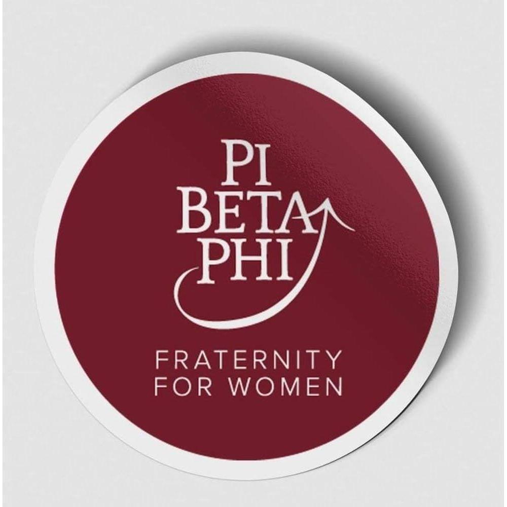 imagePi Beta Phi Logo Round Decal MaroonMaroon