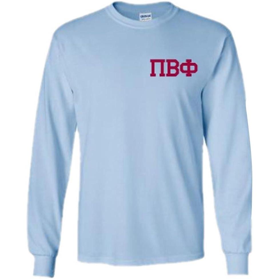 imagePi Beta Phi World Famous Crest Long Sleeve TShirtLight Blue