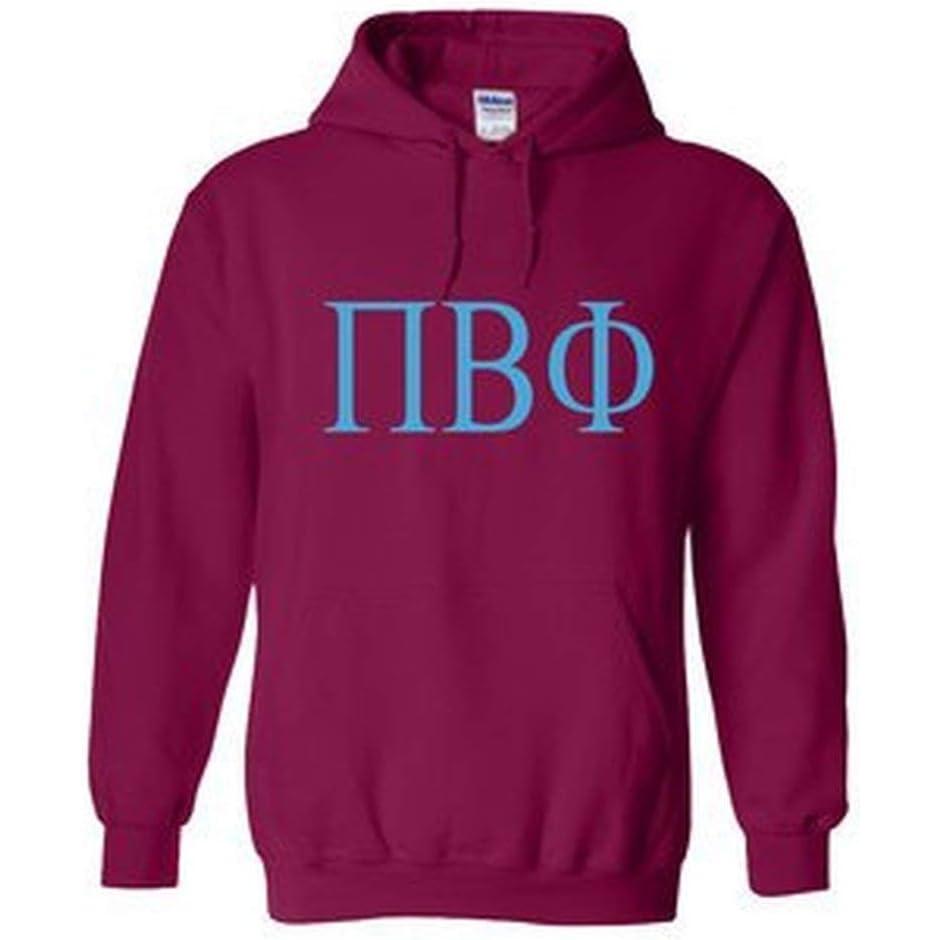 imagePi Beta Phi World Famous Greek Hoodie Maroon with Light Blue ImprintMaroon
