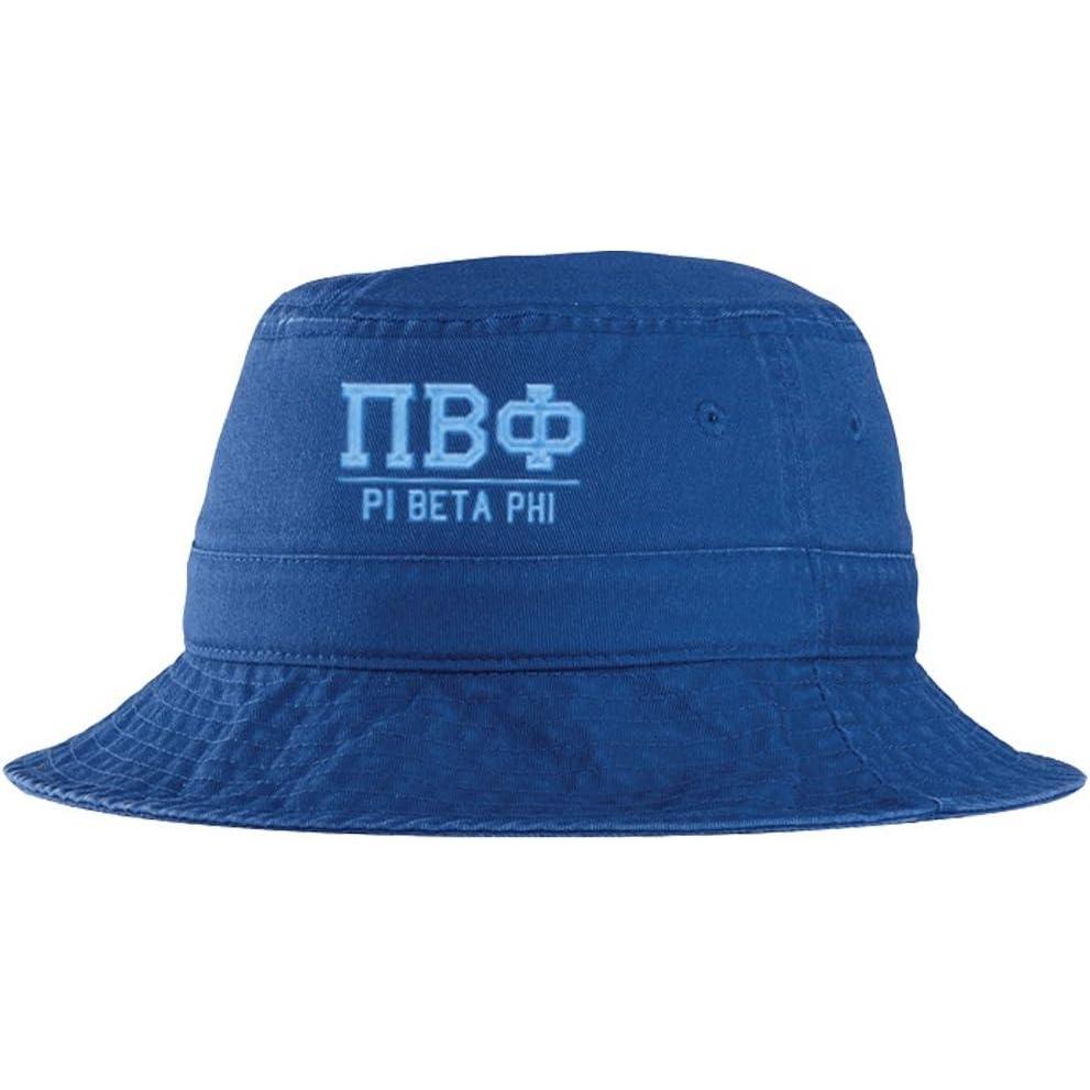 imageWomens Pi Beta Phi Sorority Greek Letter Bucket Hat in Royal Blue