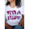 Pi Beta Phi Floral Big Lettered T-Shirt(White)
