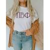 Pi Beta Phi University Greek T-Shirts(White)
